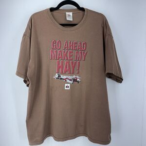 International Harvester Mens XL Tshirt Tee Shirt Graphic Grunge Outdoor SS Brown